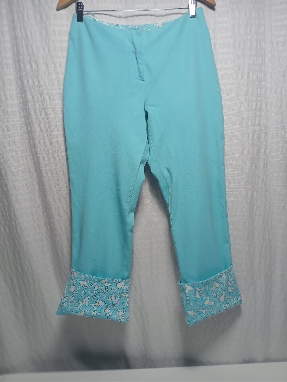 Lilly Pulitzer Ol Salty Mid Rise Wide Folded Cuff Capri, Or Trouser Size 4